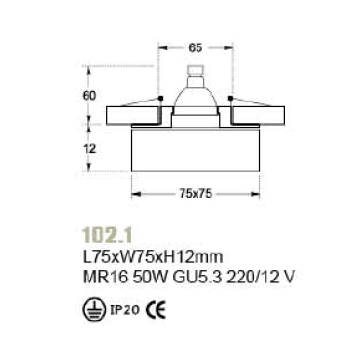 Светильник точечный Crystal Lux 102.1-1