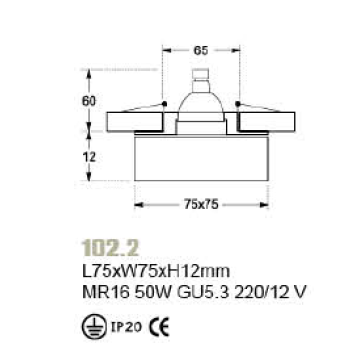 Светильник точечный Crystal Lux 102.2-1