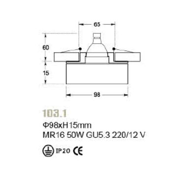 Светильник точечный Crystal Lux 103.1-1
