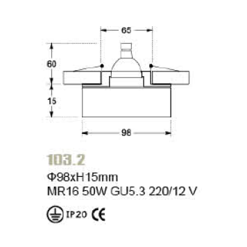 Светильник точечный Crystal Lux 103.2-1
