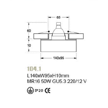 Светильник точечный Crystal Lux 104.1-1