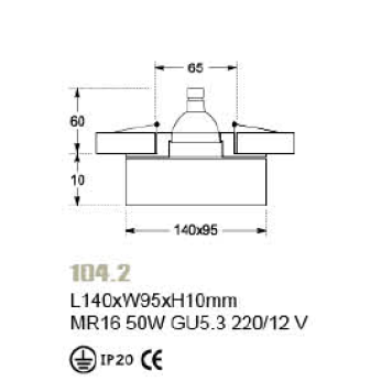 Светильник точечный Crystal Lux 104.2-1