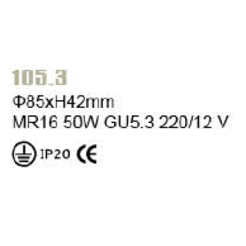 Светильник точечный Crystal Lux 105.3-1