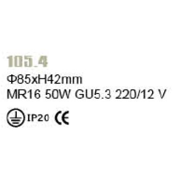 Светильник точечный Crystal Lux 105.4-1