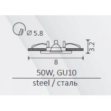 Светильник точечный Arte Praktisch A1203PL-1BK-1