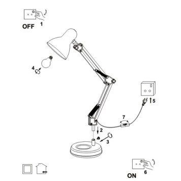 Лампа настольная Arte Junior A1330LT-1WH-3