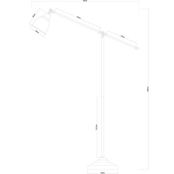 Торшер Arte Braccio A2054PN-1SS-6