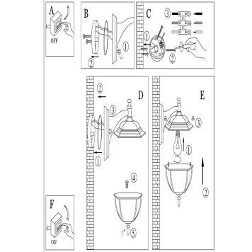 Уличный настенный светильник Arte Pegasus A3152AL-1WG-5