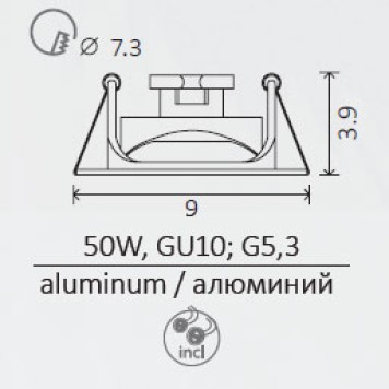 Светильник точечный Arte Accento A3219PL-1WH-2