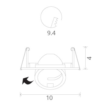 Светильник точечный Arte Accento A4009PL-1WH-3
