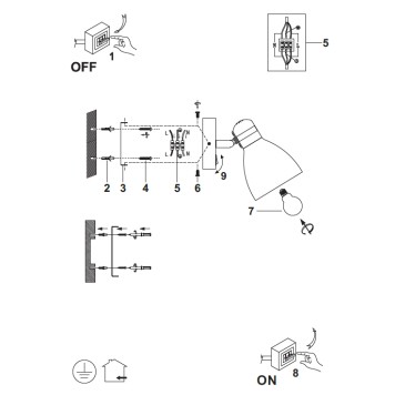 Спот Arte Mercoled A5049AP-1BK-5