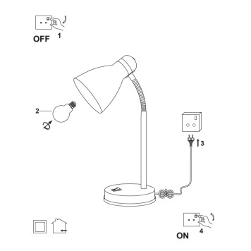 Лампа настольная Arte Mercoled A5049LT-1BK-5