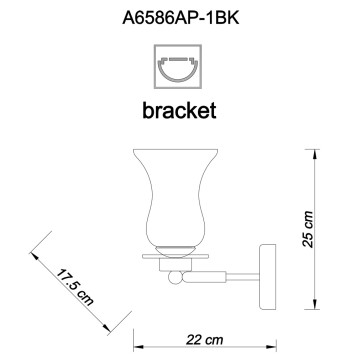 Бра Arte Malia A6586AP-1BK-4