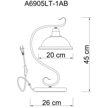 Лампа настольная Arte Safari A6905LT-1AB-5