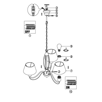 Люстра Arte Orlean A9310LM-3WG-4
