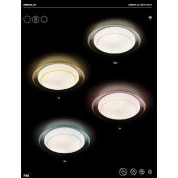 Светильник потолочный Ambrella Orbital Air F46 BL 48W D450-1