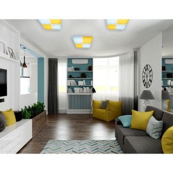 Светильник потолочный Ambrella Orbital Parus FP2381 WH 128W D500*500-11