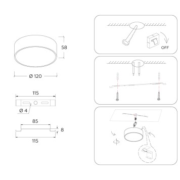Светильник точечный Ambrella Orbital FV5512-8