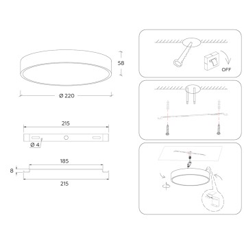 Светильник точечный Ambrella Orbital FV5521-8