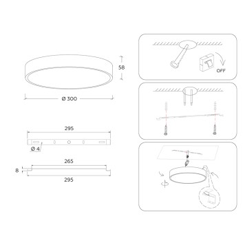Светильник потолочный Ambrella Orbital FV5526-7