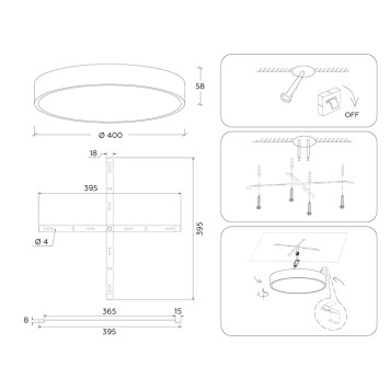 Светильник потолочный Ambrella Orbital FV5527-8