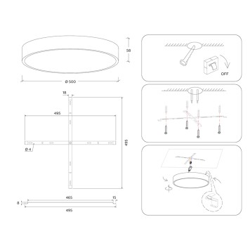 Светильник потолочный Ambrella Orbital FV5534-8