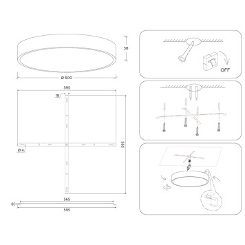 Светильник потолочный Ambrella Orbital FV5535-8