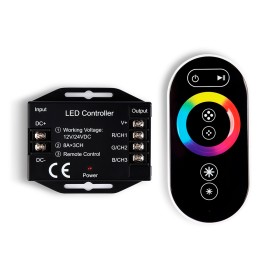Контроллер для светодиодных лент RGB с сенсорным радио пультом Ambrella LED Strip GS11401 Контроллер для светодиодных лент RGB с сенсорным радио пультом Ambrella LED Strip GS11401