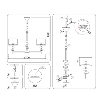 Люстра Ambrella High Light LH71321-7