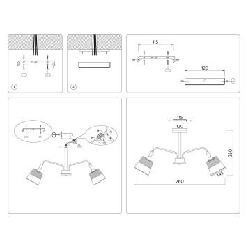 Светильник потолочный Ambrella Traditional TR4740-6