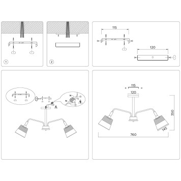 Светильник потолочный Ambrella Traditional TR4741-5