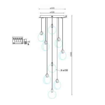 Люстра Aployt Frederik APL.054.06.45-13