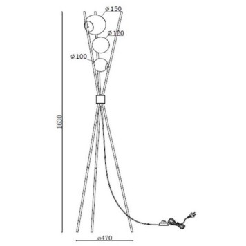 Торшер Aployt Maja APL.348.05.03-1