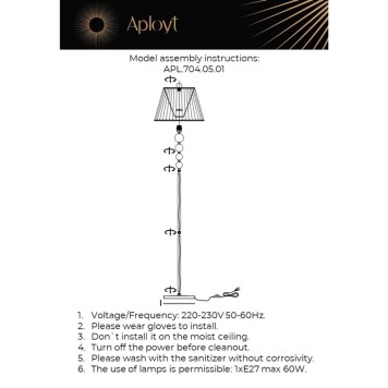 Торшер Aployt Gaell APL.704.05.01-6