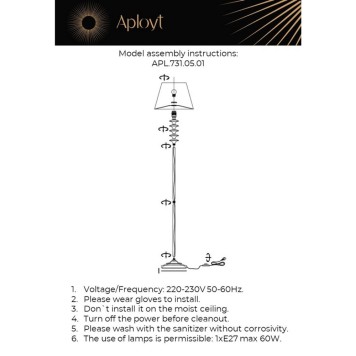 Торшер Aployt Perla APL.731.05.01-14