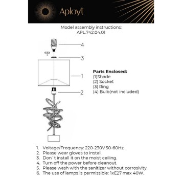 Лампа настольная Aployt Iwona APL.742.04.01-7