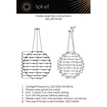 Люстра Aployt Banzhamin APL.851.03.50-13