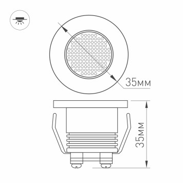Светильник точечный Arlight LTM-R35WH 1W White 30deg 020751-7