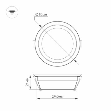 Светильник точечный Arlight LTM-R60WH-Frost 3W Day White 110deg 020761-6