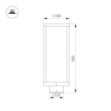 Уличный фонарь Arlight LGD-Path-Cub-H900B-12W Warm White 021805-3