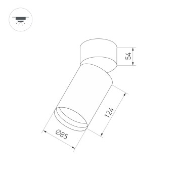 Светильник точечный Arlight SP-POLO-SURFACE-FLAP-R85-15W Day4000 027543-4