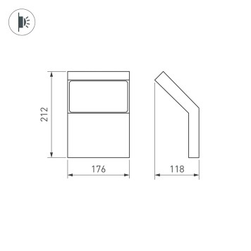 Уличный настенный светильник Arlight LGD-ECRAN-WALL-9W Warm3000 029989-2