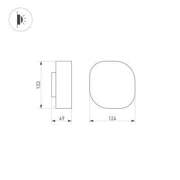 Уличный настенный светильник Arlight LGD-SWAMP-WALL-7W Warm3000 030001-4