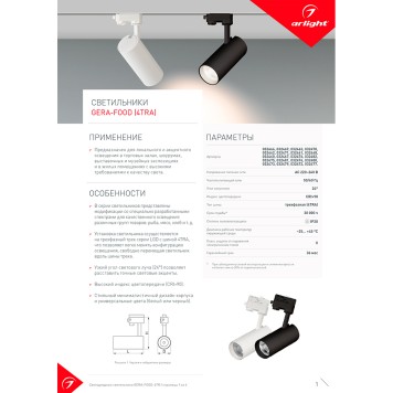 Трековый светильник Arlight LGD-GERA-4TR-R90-30W Cool SP7500-Fish 032472-6