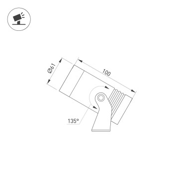 Уличный настенный светильник Arlight ALT-RAY-R61-15W Warm3000 032557-2
