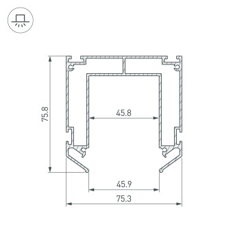 Профиль Arlight MAG-STRETCH-45-2000 032752(2)-2