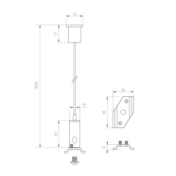 Подвес Arlight MAG-HANG-25-L3000 (SL) 033252-2