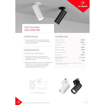 Светильник точечный Arlight LGD-LUMOS-R55-9W Day4000 034145-5