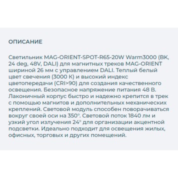 Трековый светильник Arlight MAG-ORIENT-SPOT-R65-20W Warm3000 037125-2