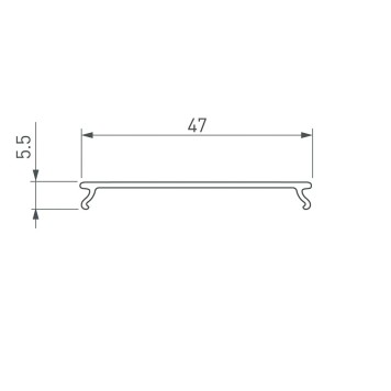Экран Arlight SL-LINE-5050-LW-2000 ANOD BLACK 038908-1